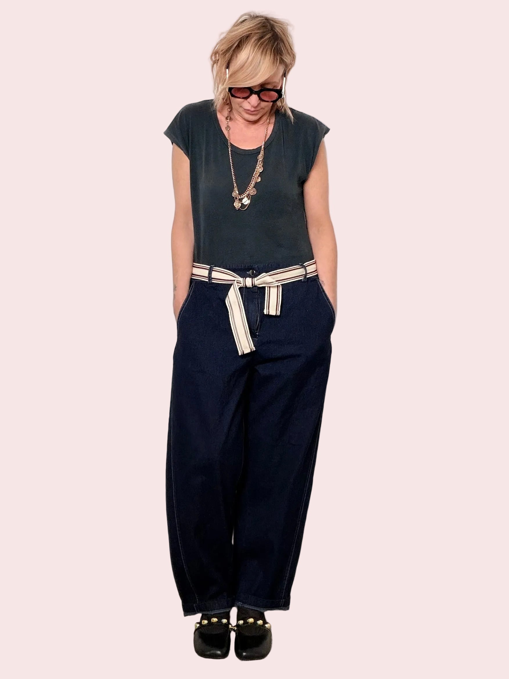 Jeans Morbido a Vita Comoda dal Mood Rilassato