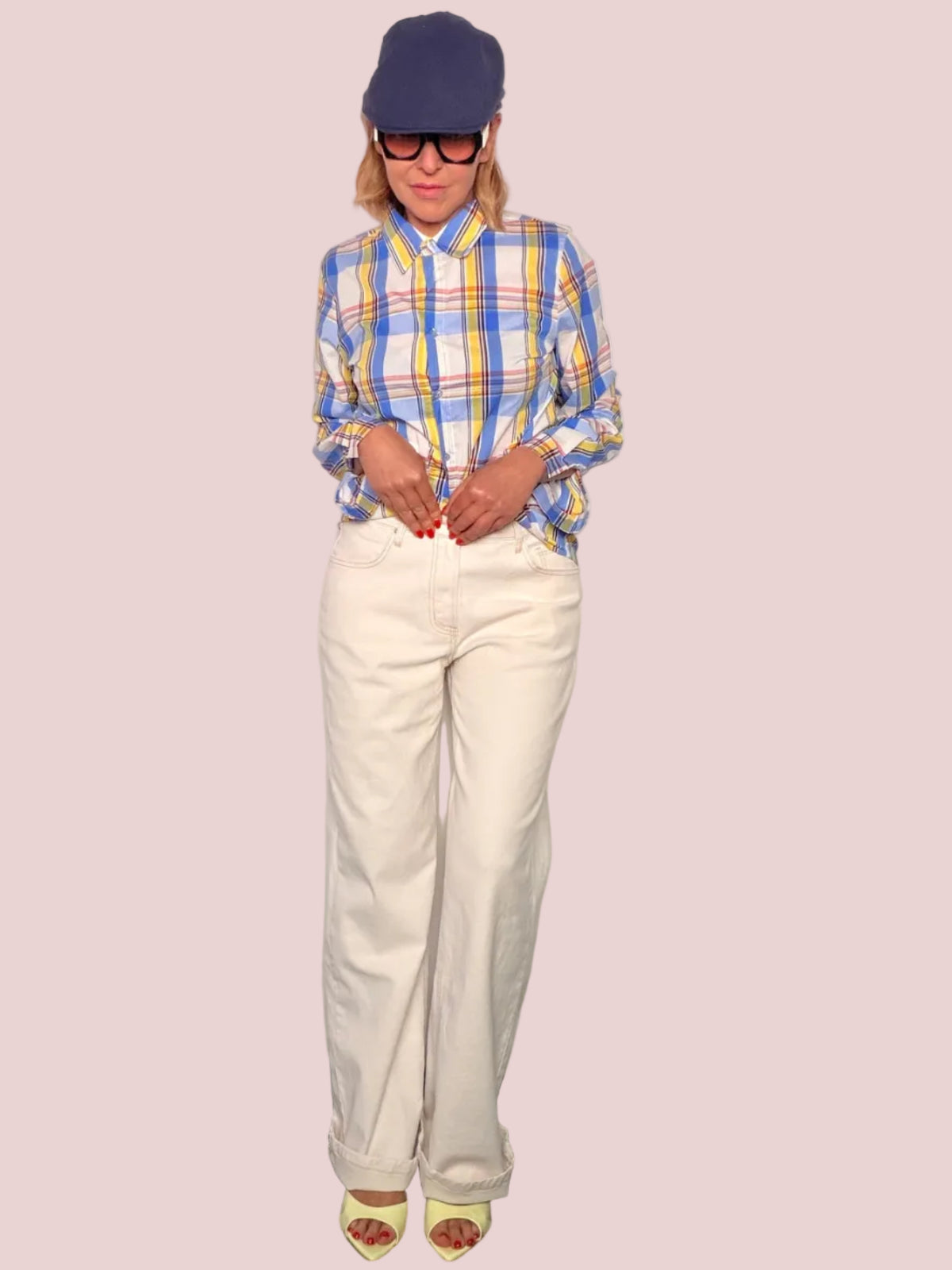 Jeans Straight Leg – Avorio/Bianco Sporco