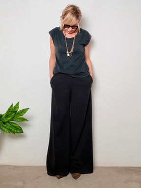 Pantalone in Punto Milano Wide Fit