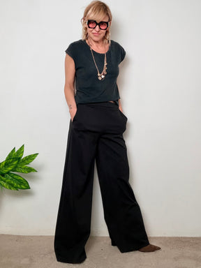 Pantalone in Punto Milano Wide Fit