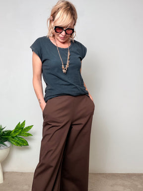 Pantalone in Punto Milano Wide Fit
