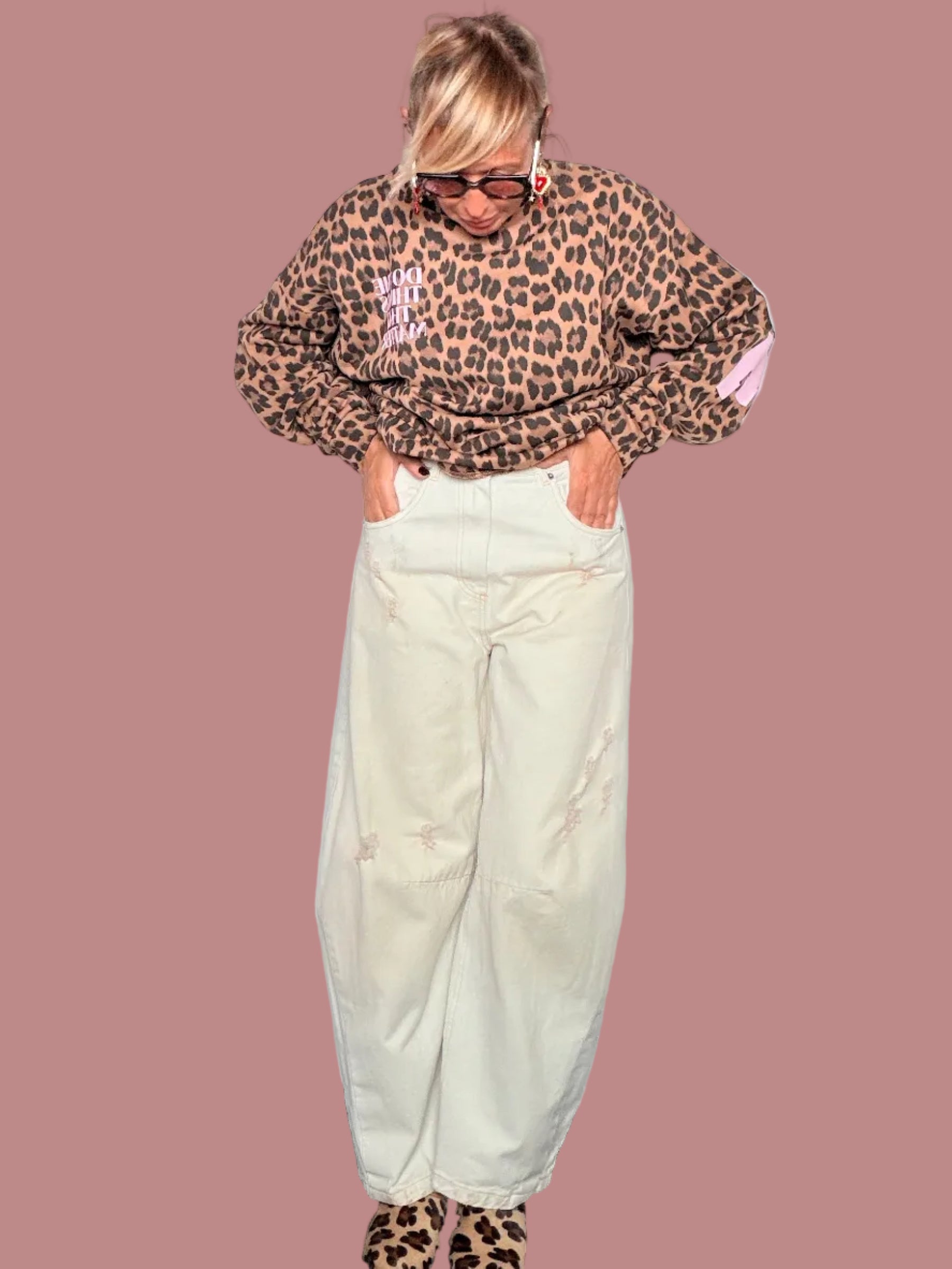 Jeans cotone avorio banana