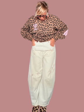 Jeans cotone avorio banana