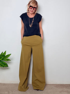Pantalone in Punto Milano Wide Fit