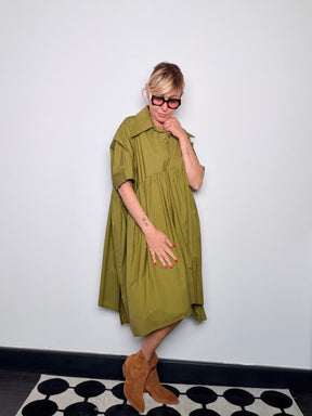 Abito Chemisier Oversize in Cotone – Smock e Silhouette a Trapezio