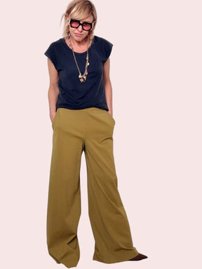Pantalone in Punto Milano Wide Fit