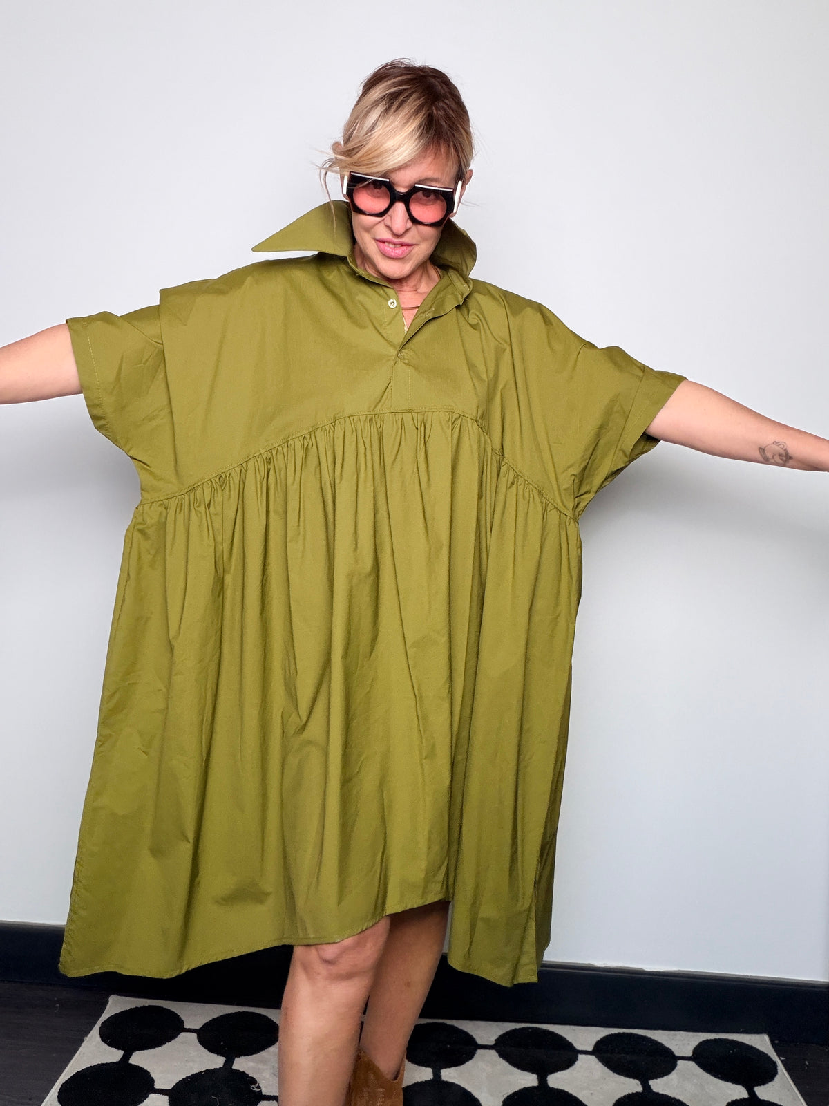 Abito Chemisier Oversize in Cotone – Smock e Silhouette a Trapezio