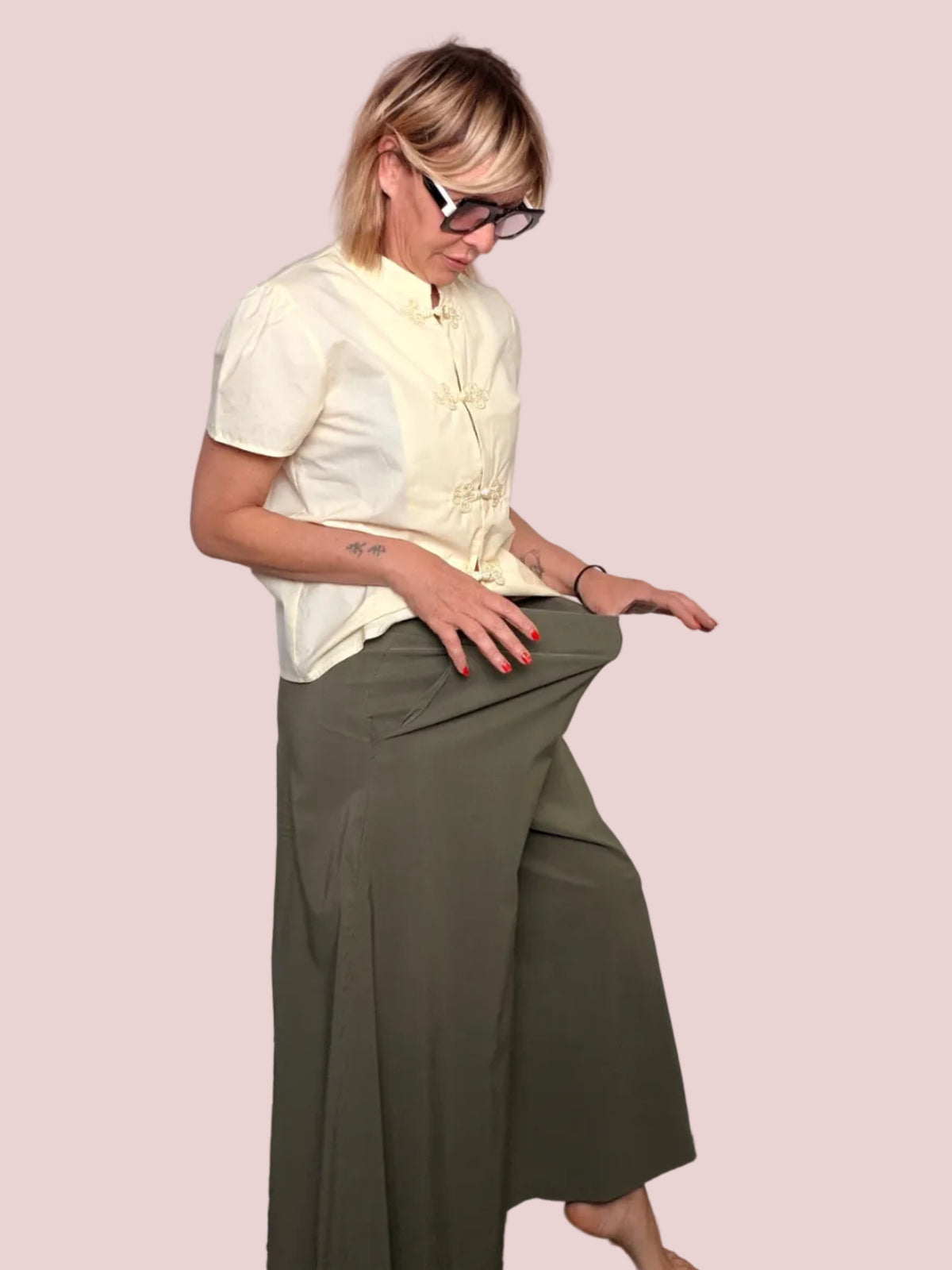 Pantagonna Oversize con Drappeggio