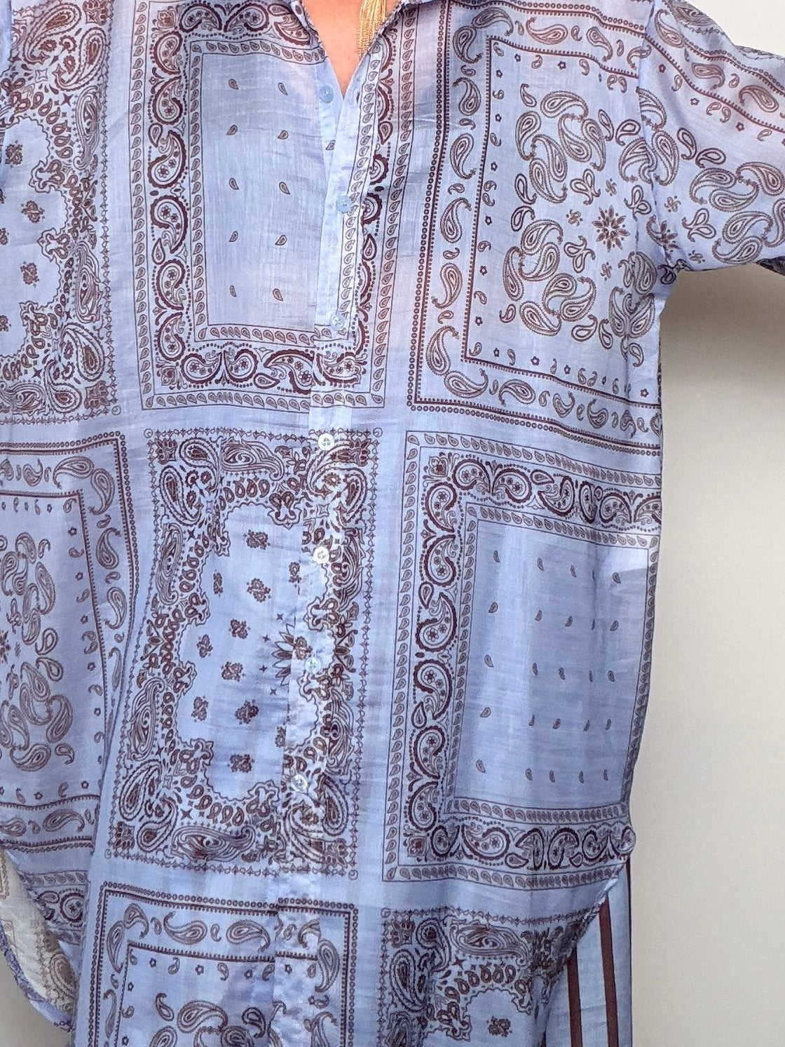 Camicia Over Tencel Paisley Bandana