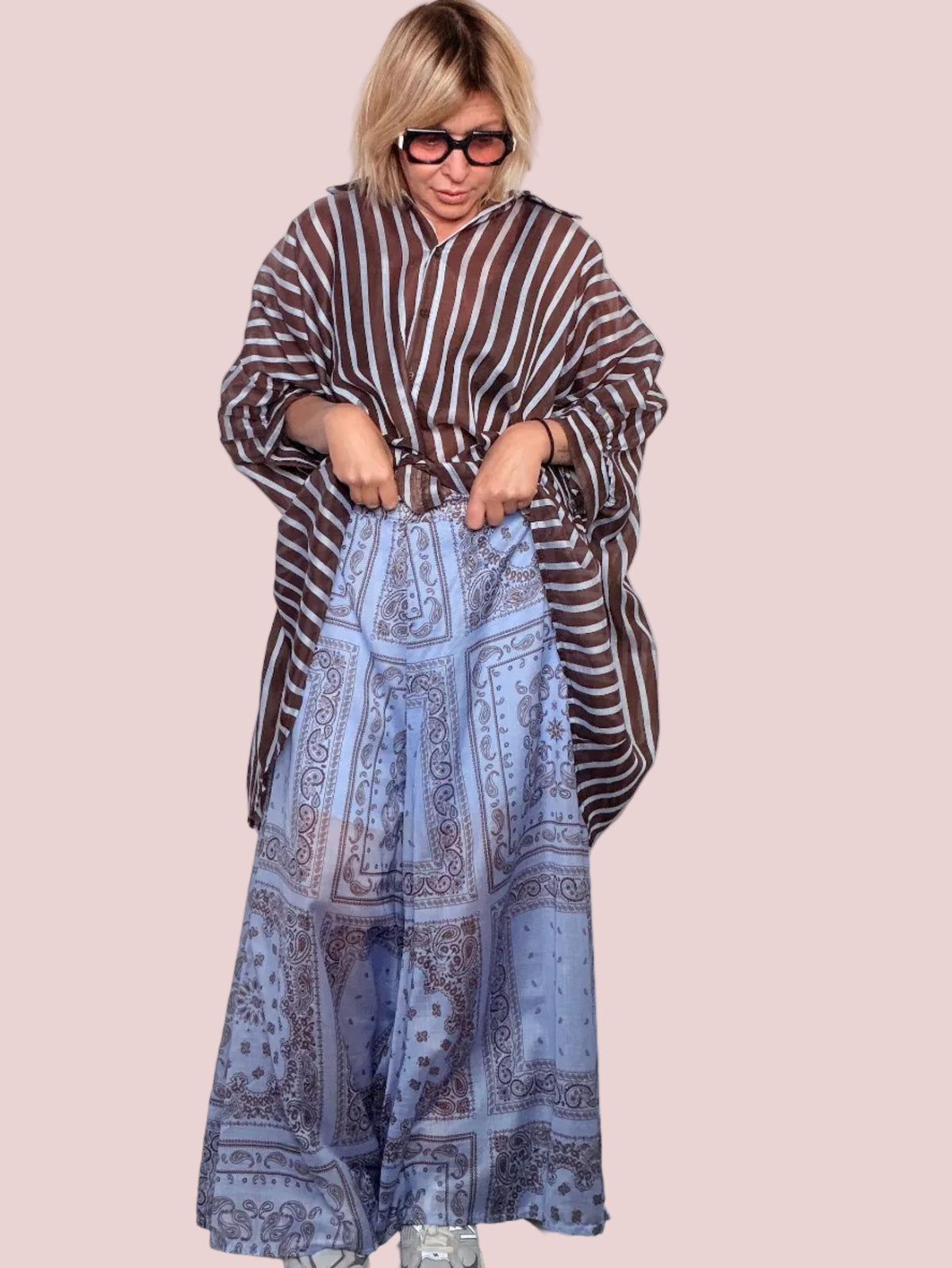 Pantakilt Tencel Paisley Azzurro