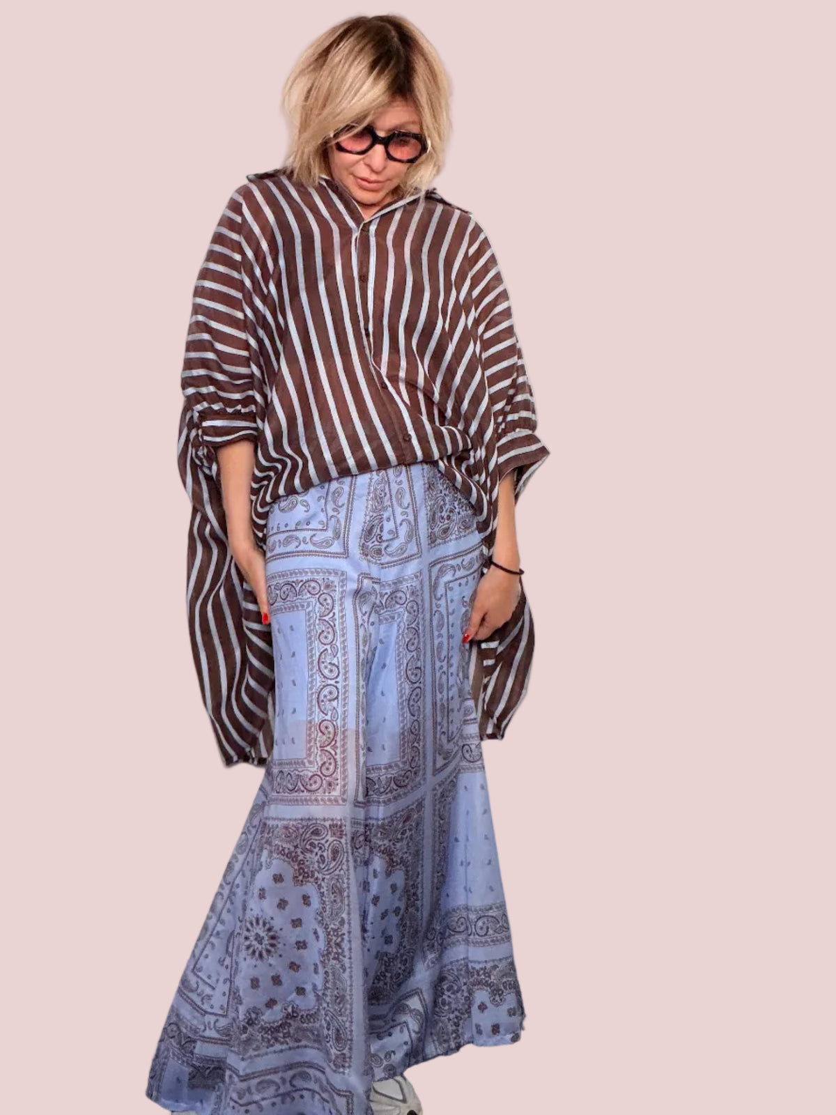 Pantakilt Tencel Paisley Azzurro