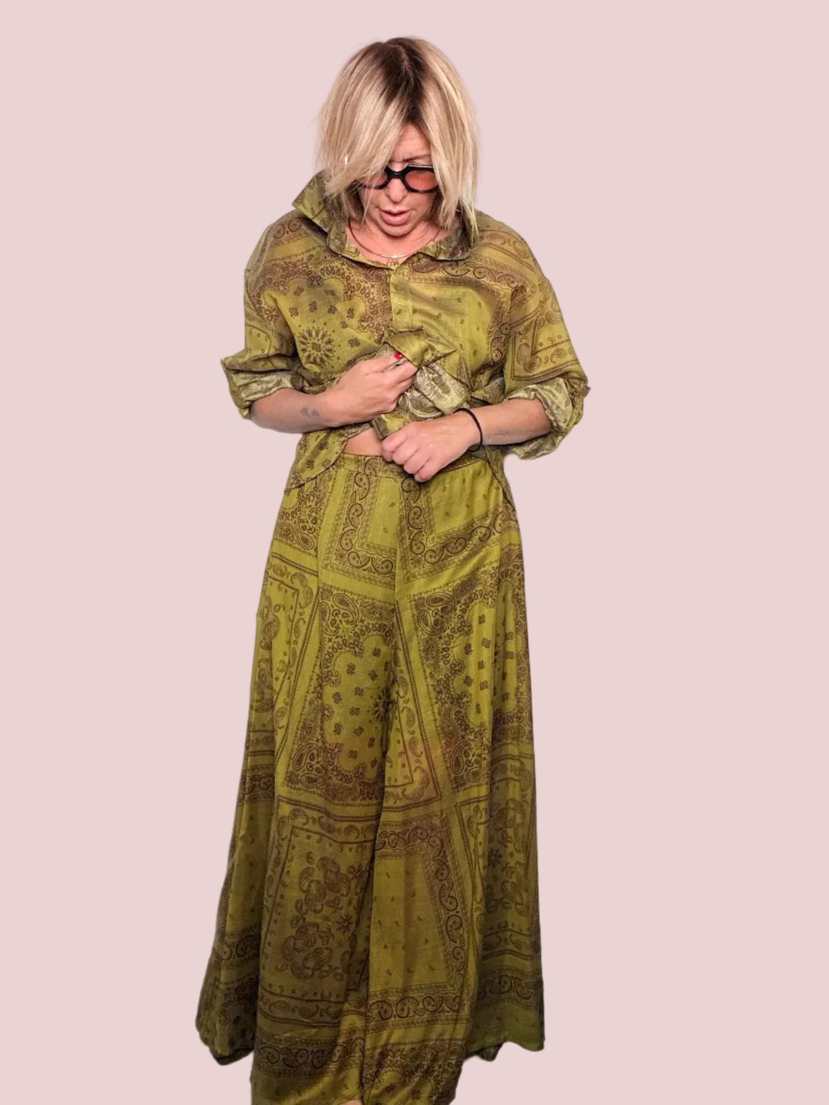 Pantakilt Tencel Paisley Azzurro