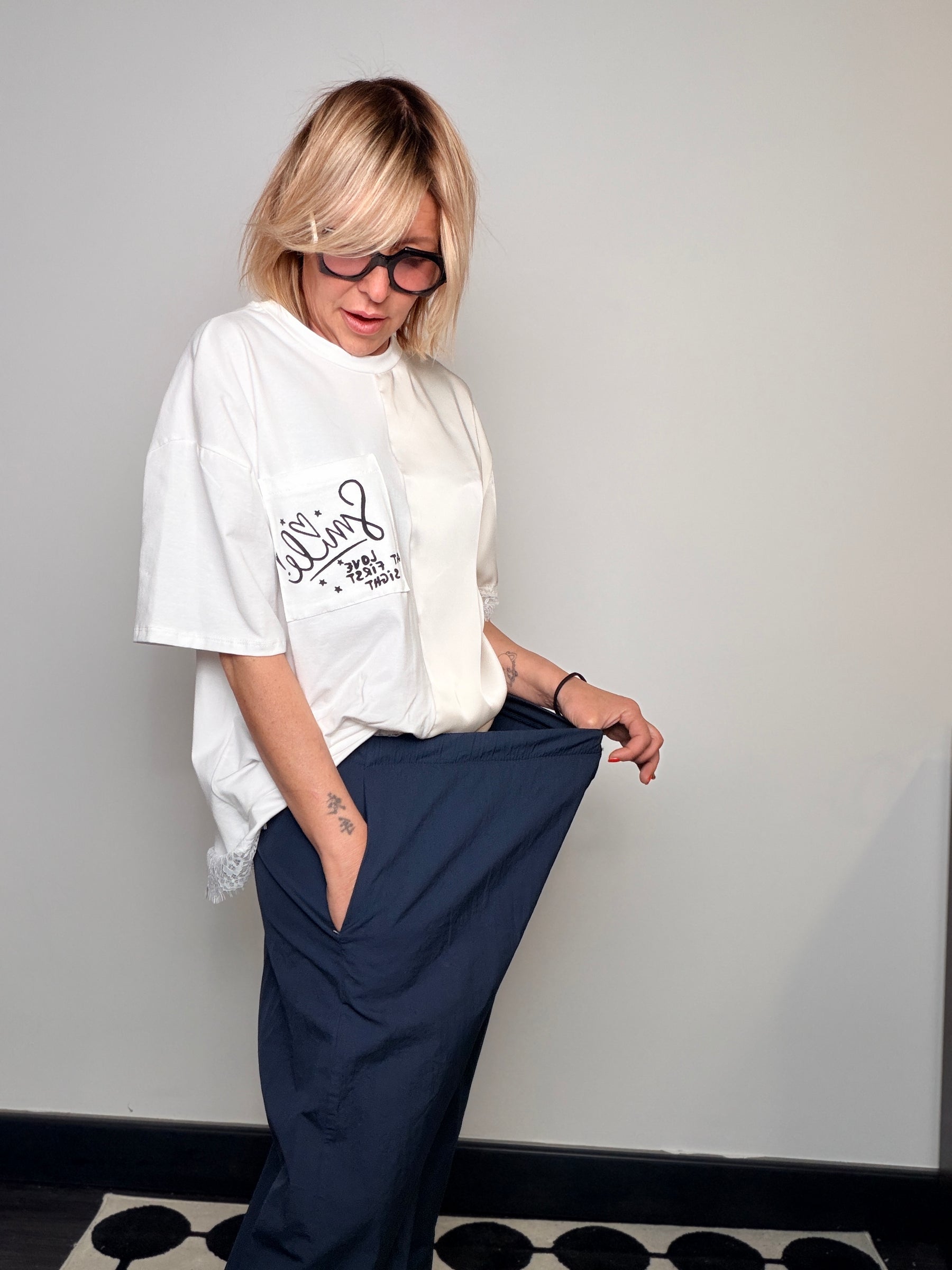 Pantalone Harem Balloon in Cotone – Vita Elastica e Laccetto