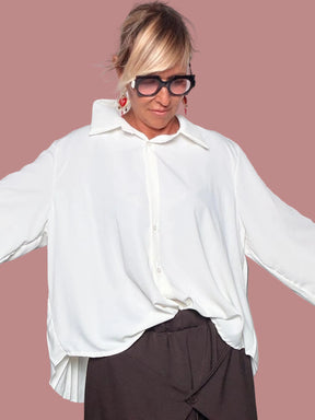 Camicia con Retro Plissettato