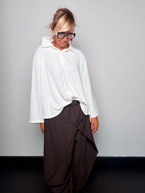 Camicia con Retro Plissettato