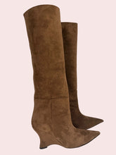 Stivale alto trasformabile con punta affusolata