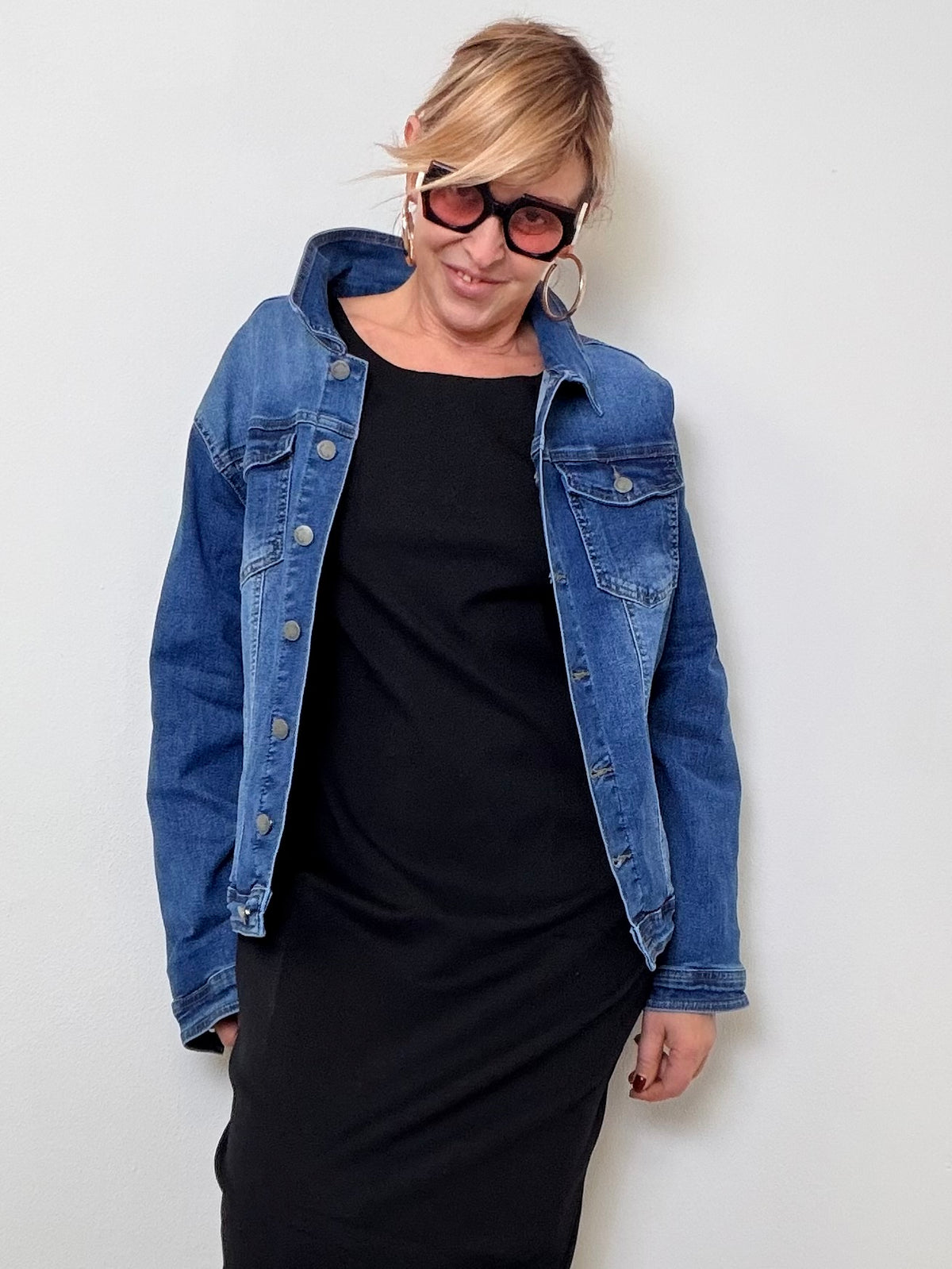 Giacca jeans over dal mood casual chic