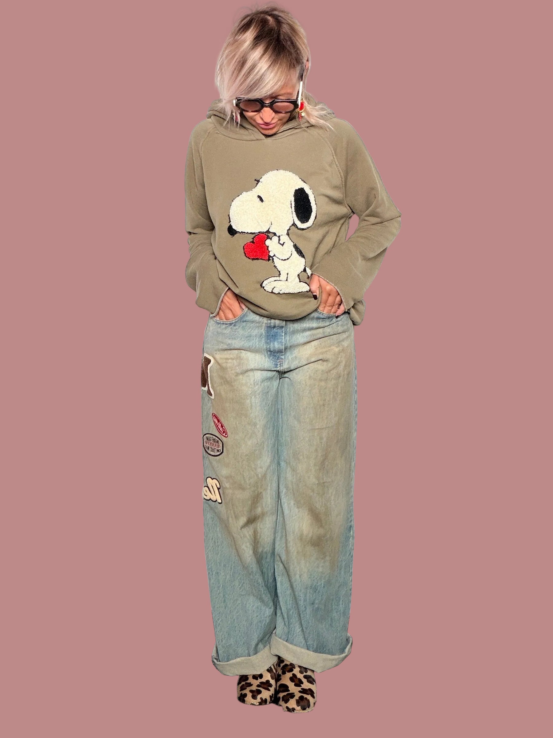 Jeans Wide Leg con Patch — Souvenir