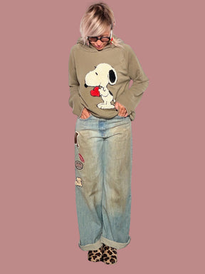 Jeans Wide Leg con Patch — Souvenir