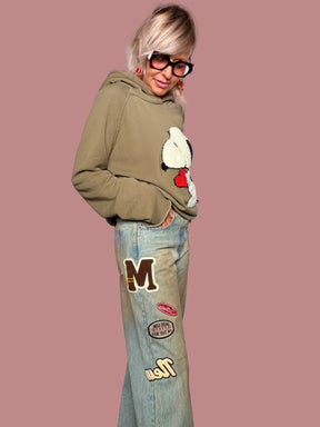 Jeans Wide Leg con Patch — Souvenir