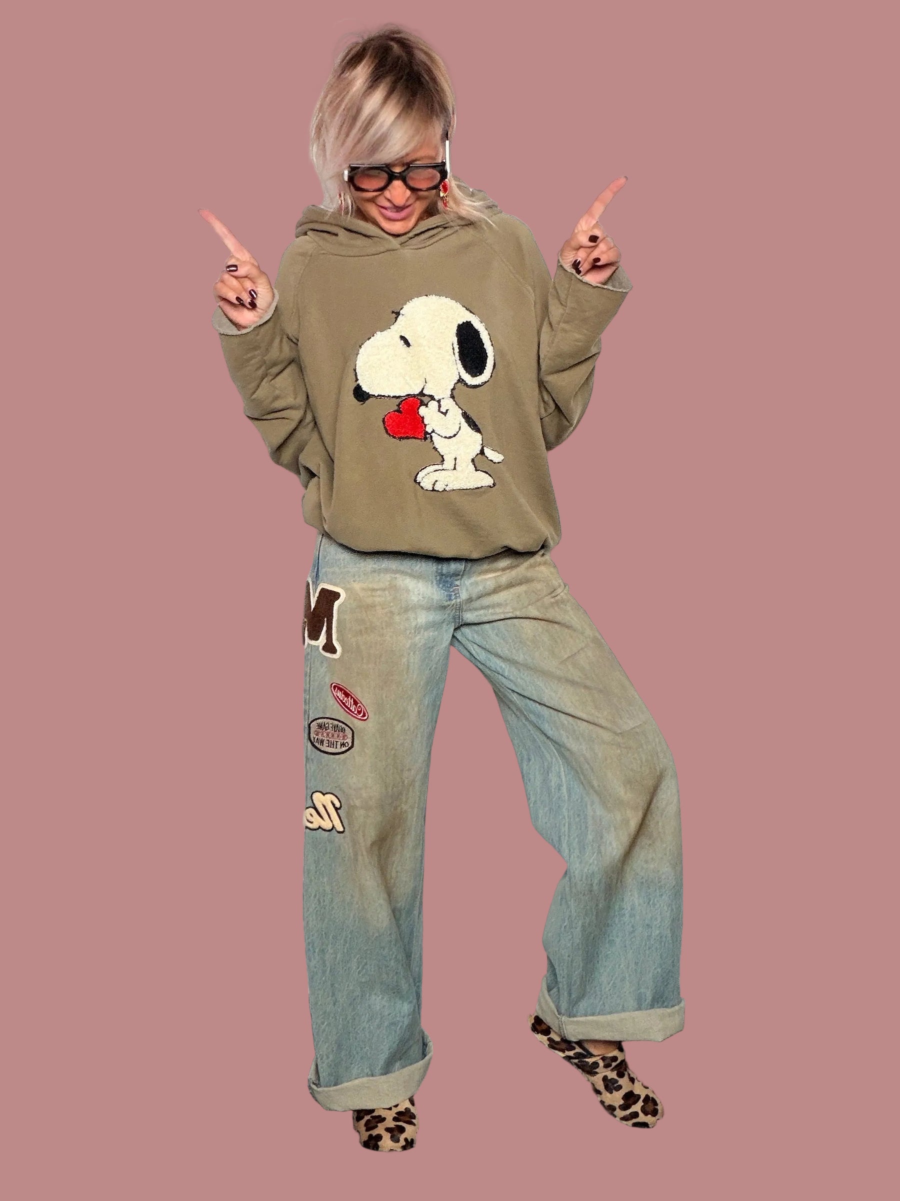 Jeans Wide Leg con Patch — Souvenir