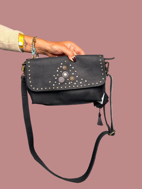Borsa Crossbody Pelle Borchie