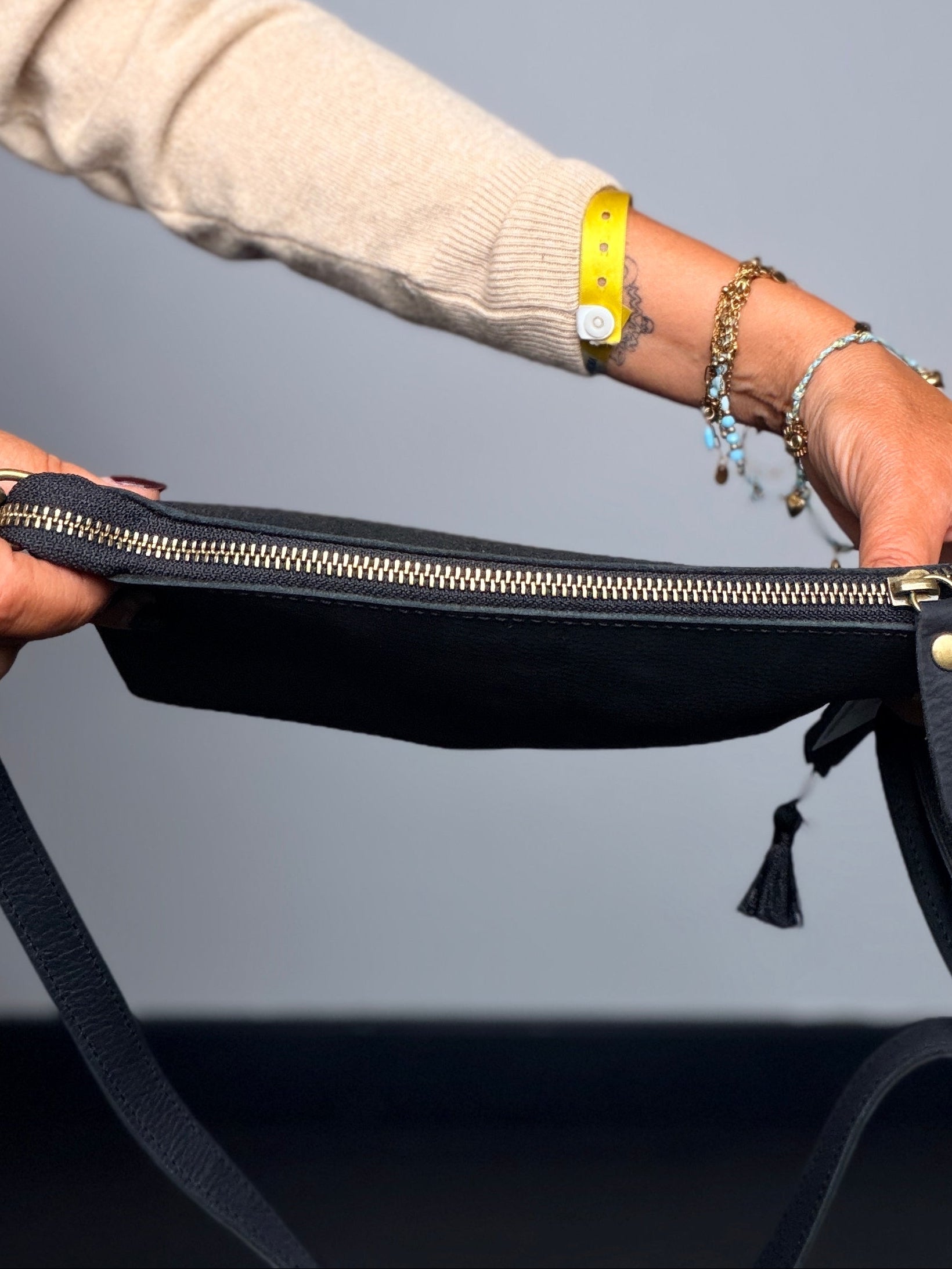 Borsa Crossbody Pelle Borchie