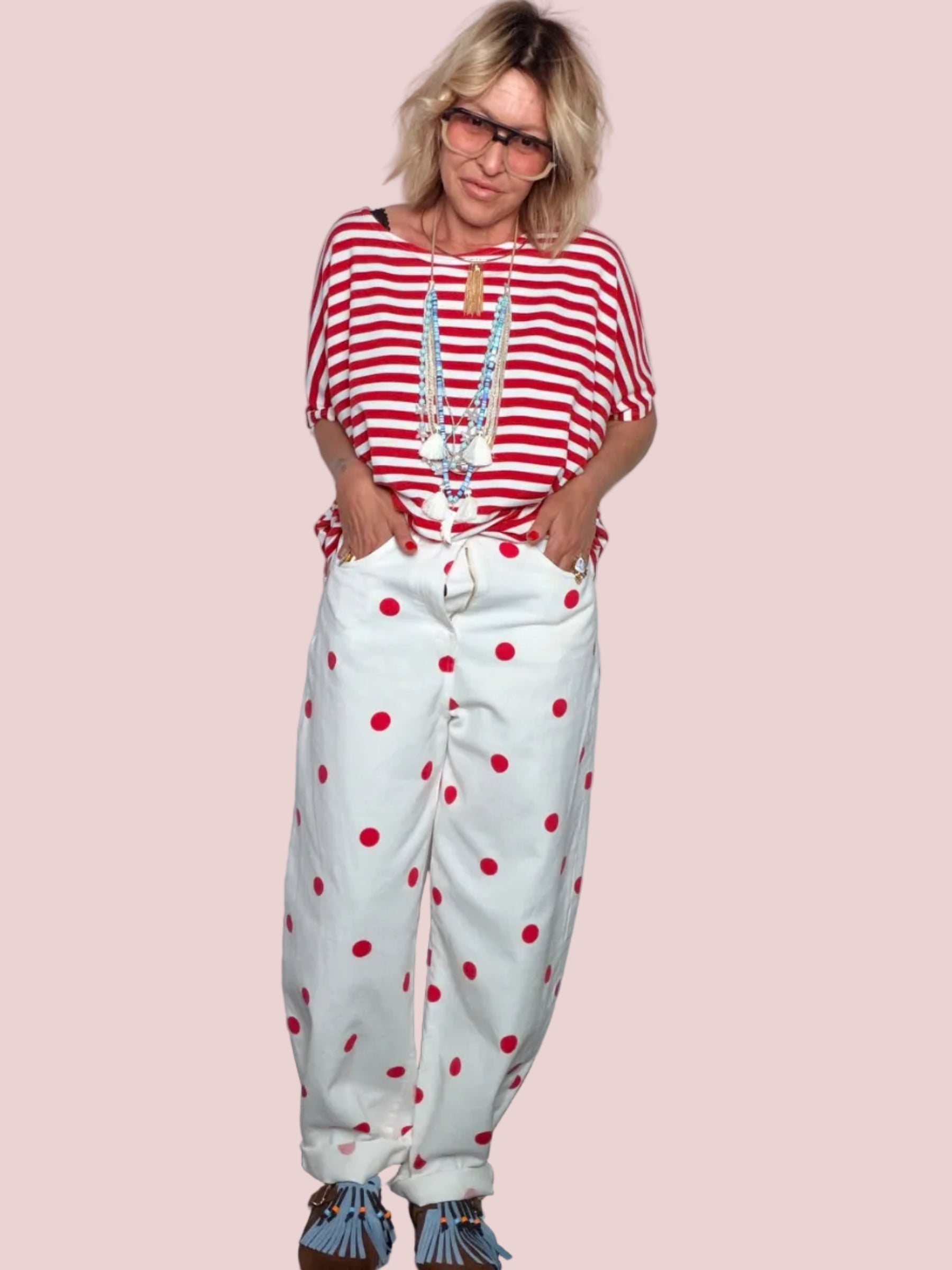Jeans Leggeri a Pois