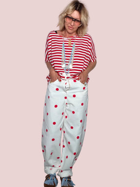 Jeans Leggeri a Pois