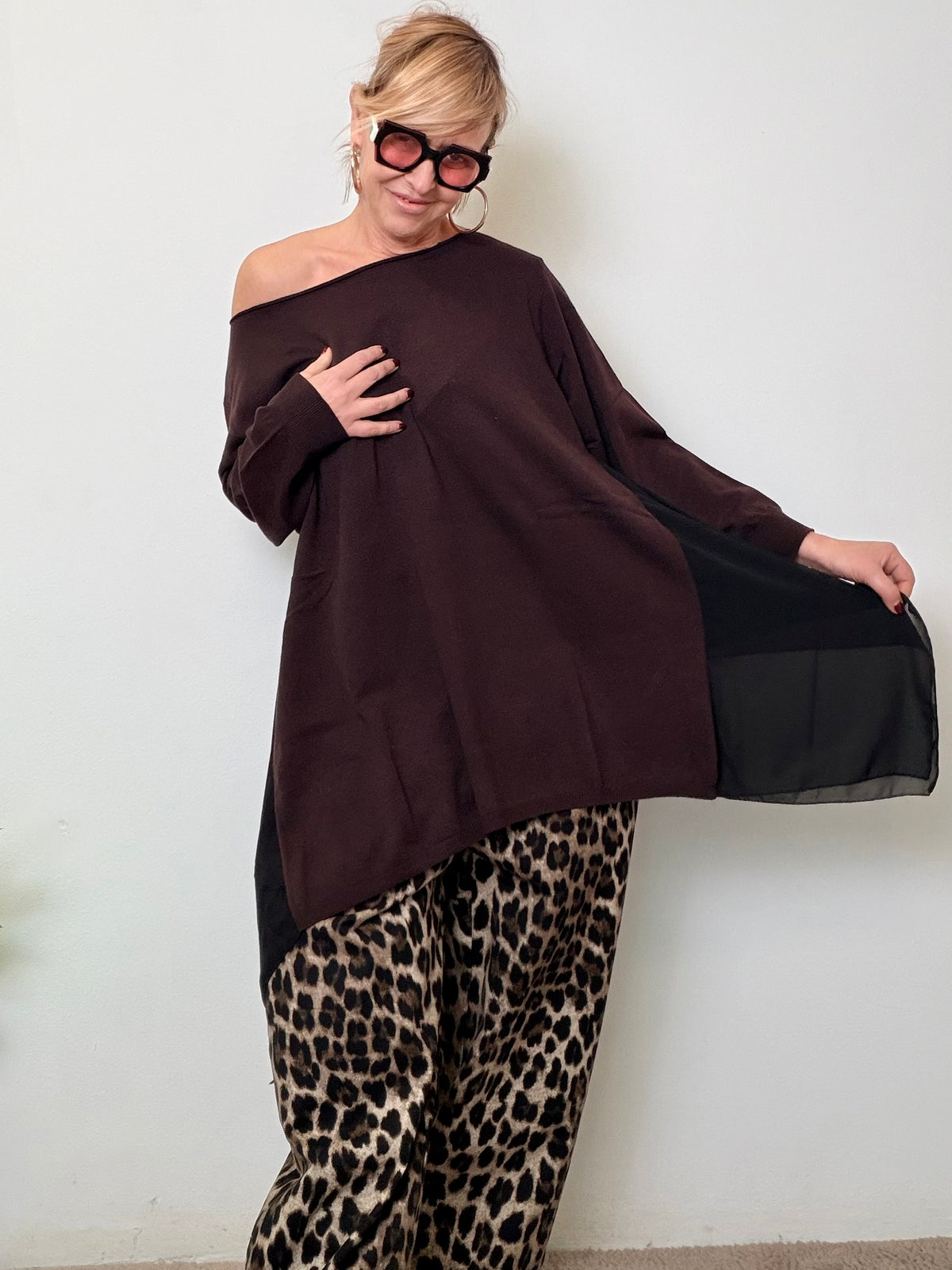 SUSY STAR - Maglia over con taglio a vele