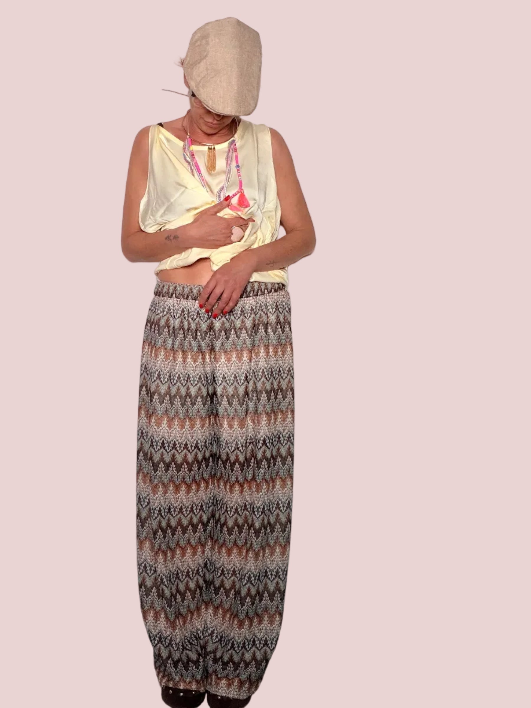 Pantalone Palazzo Etnico a Chevron (PREORDINE 5 MAGGIO)