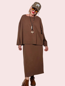 Completo Over Felpa + Vestito Easy Chic