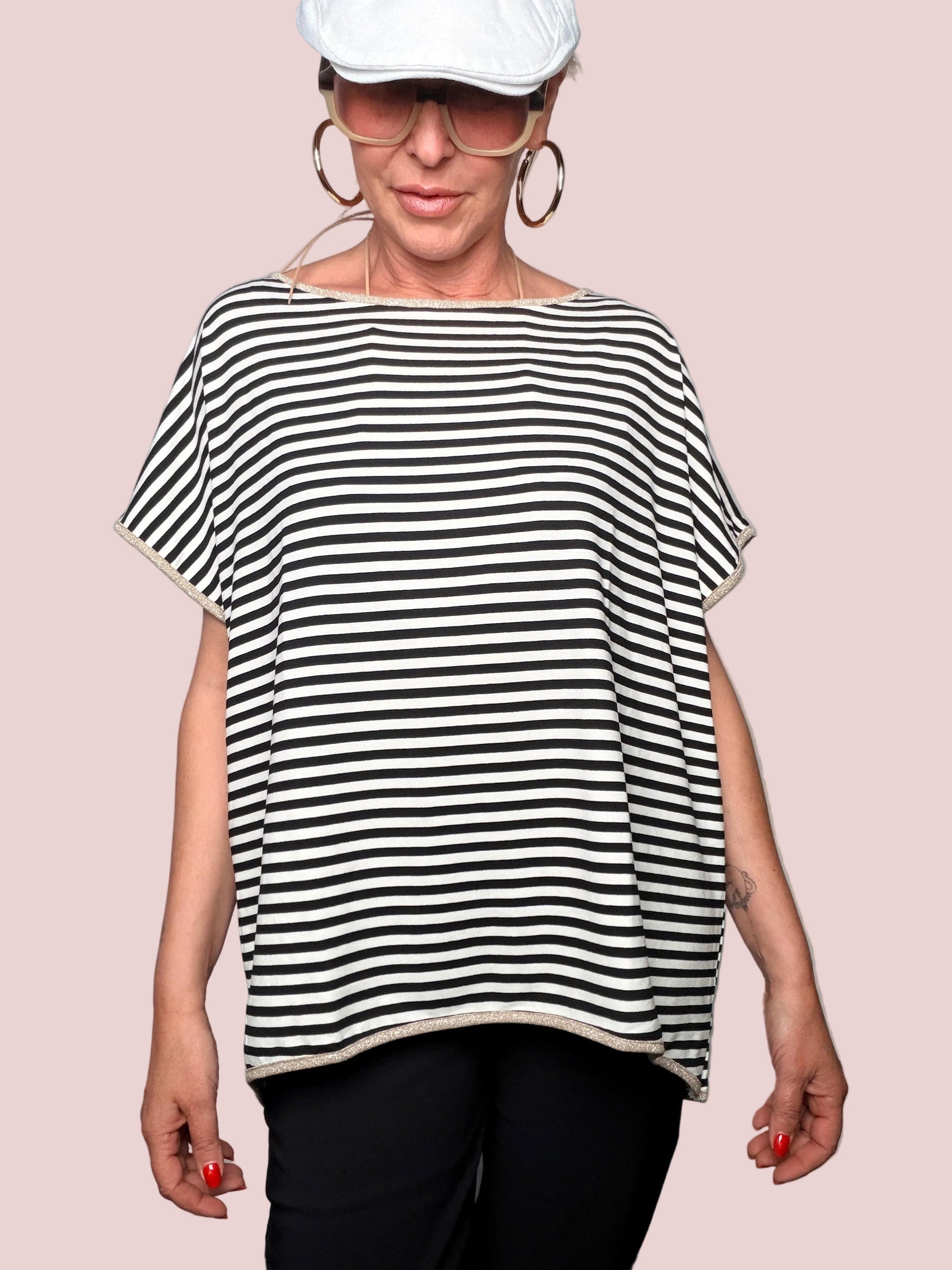 Maglia a Righe con Bordino Lurex