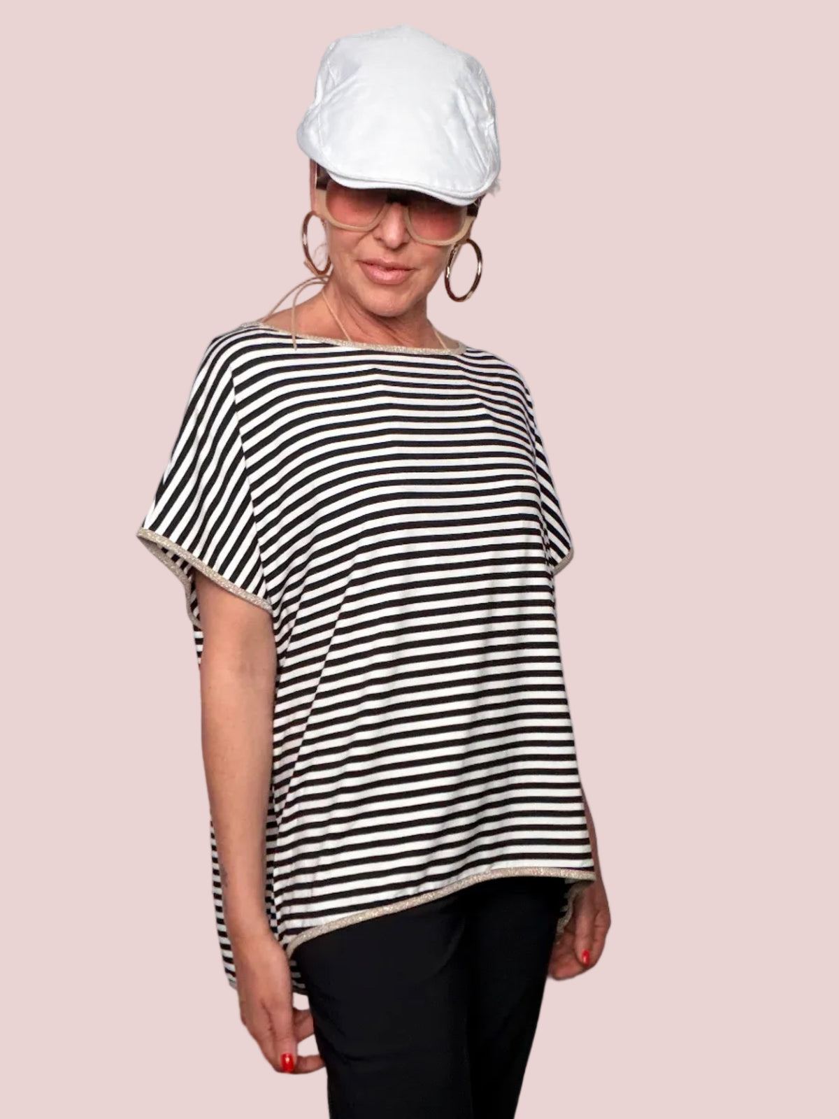 Maglia a Righe con Bordino Lurex