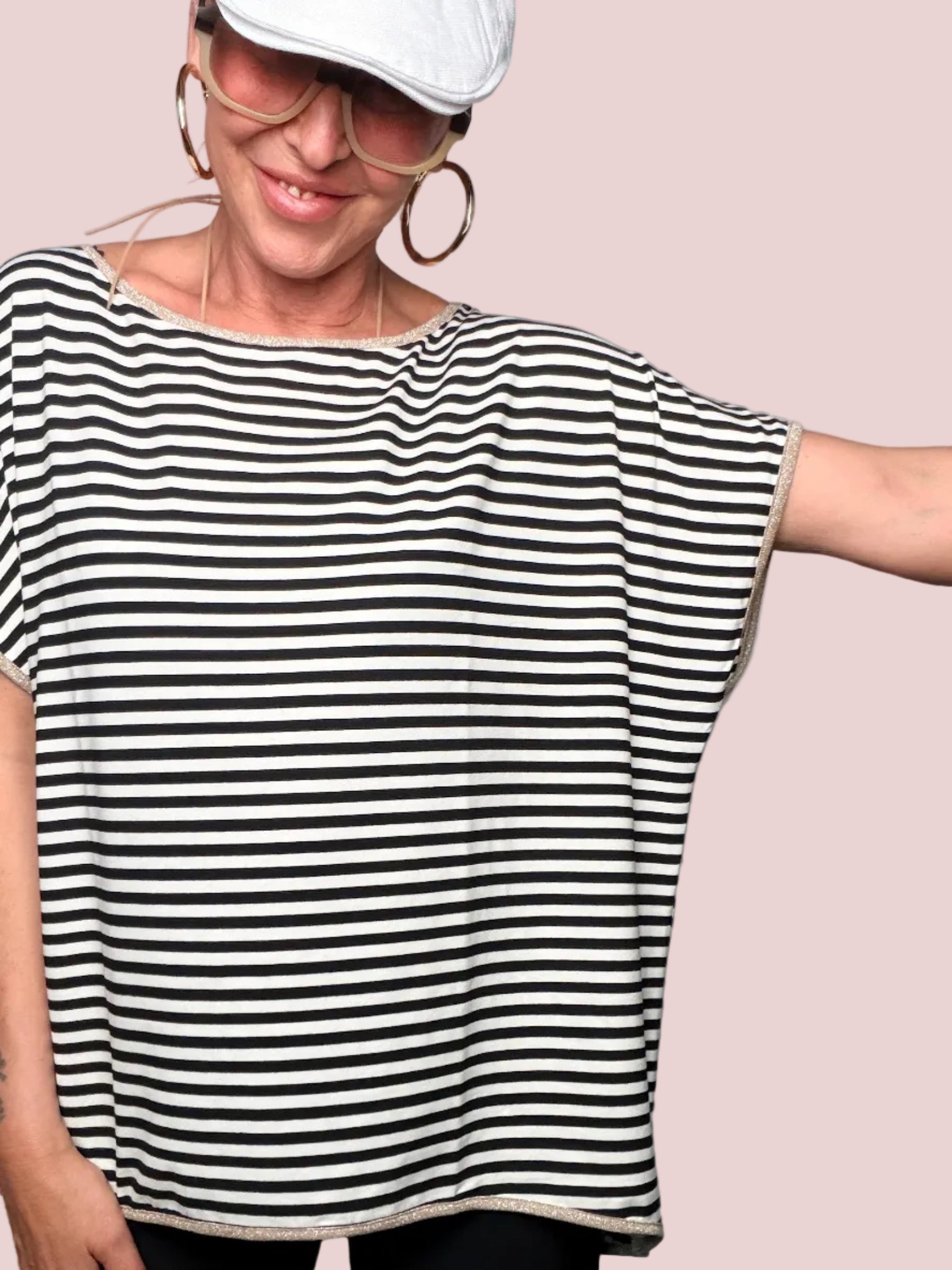Maglia a Righe con Bordino Lurex