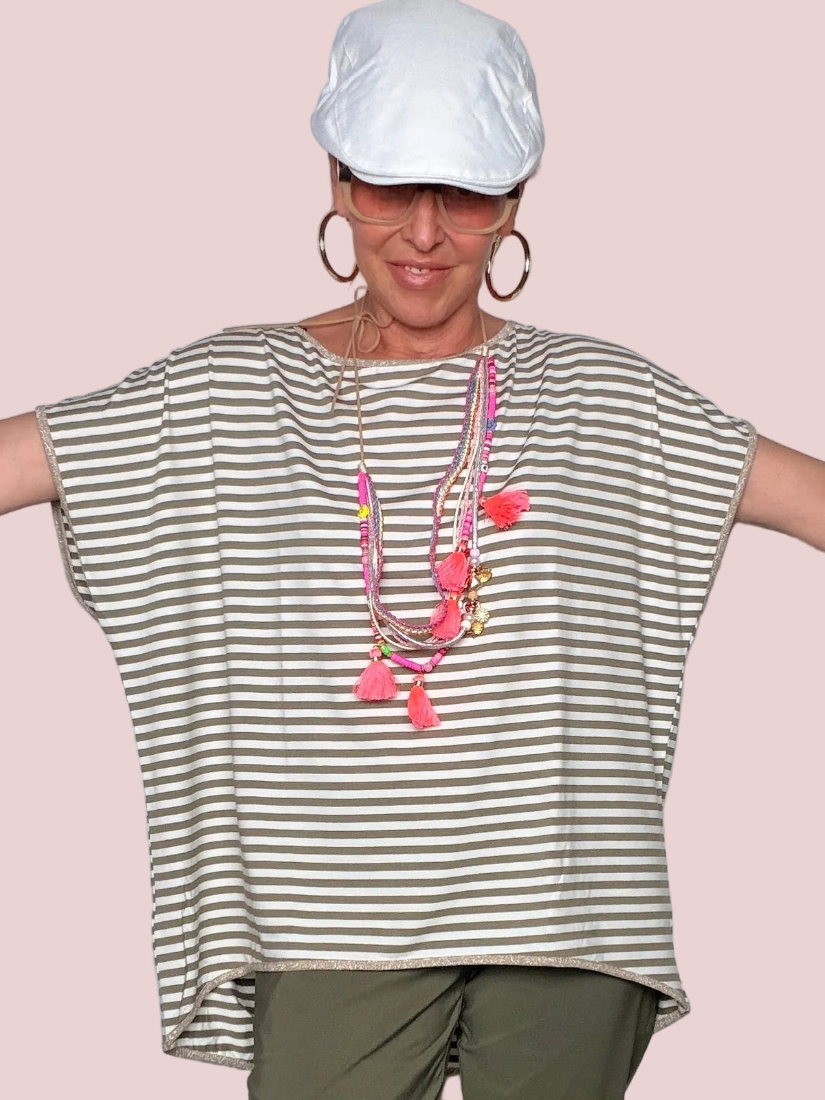 Maglia a Righe con Bordino Lurex