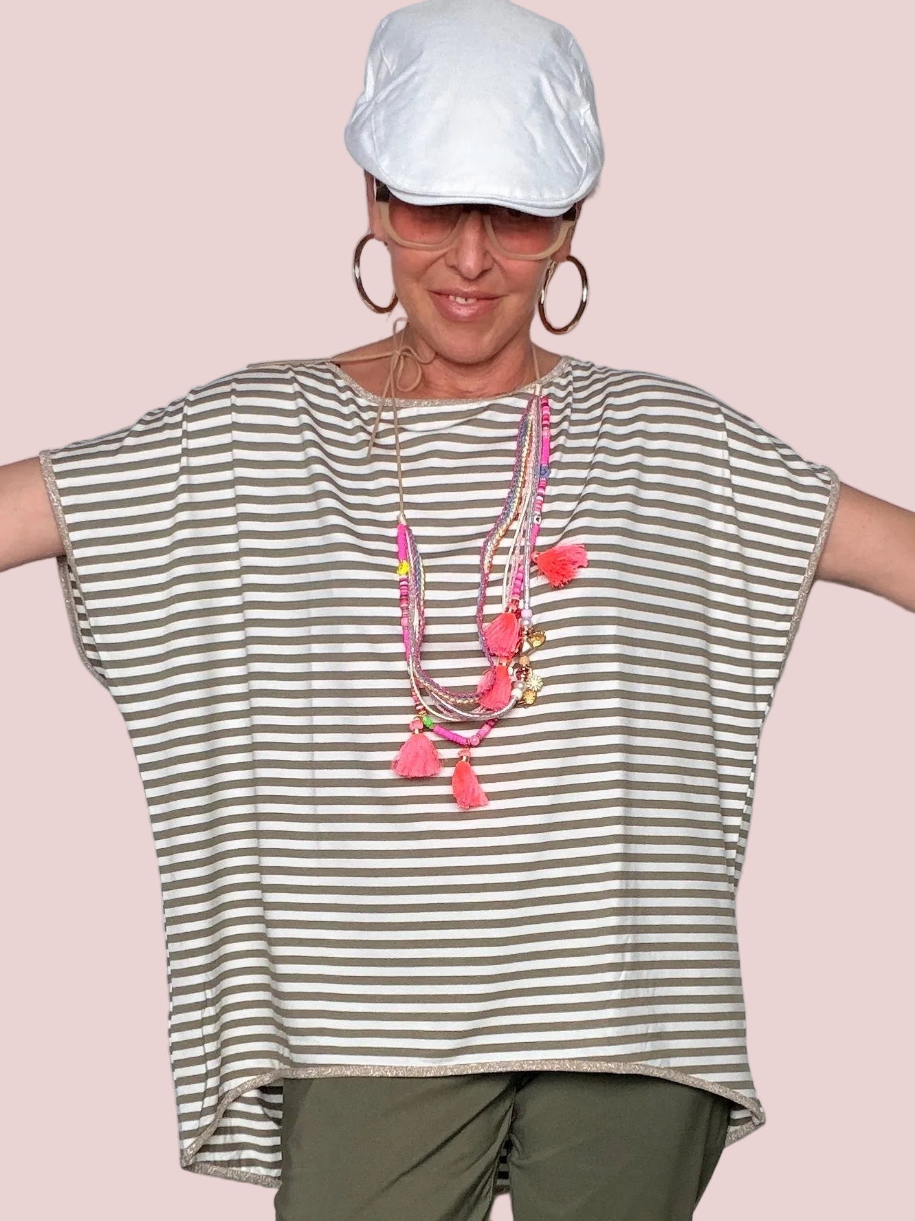 Maglia a Righe con Bordino Lurex