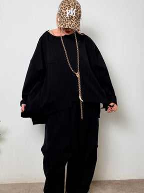 Maglia Over Punto Milano Asimmetrica