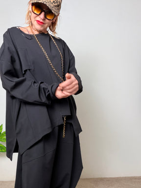 Maglia Over Punto Milano Asimmetrica