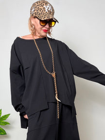 Maglia Over Punto Milano Asimmetrica