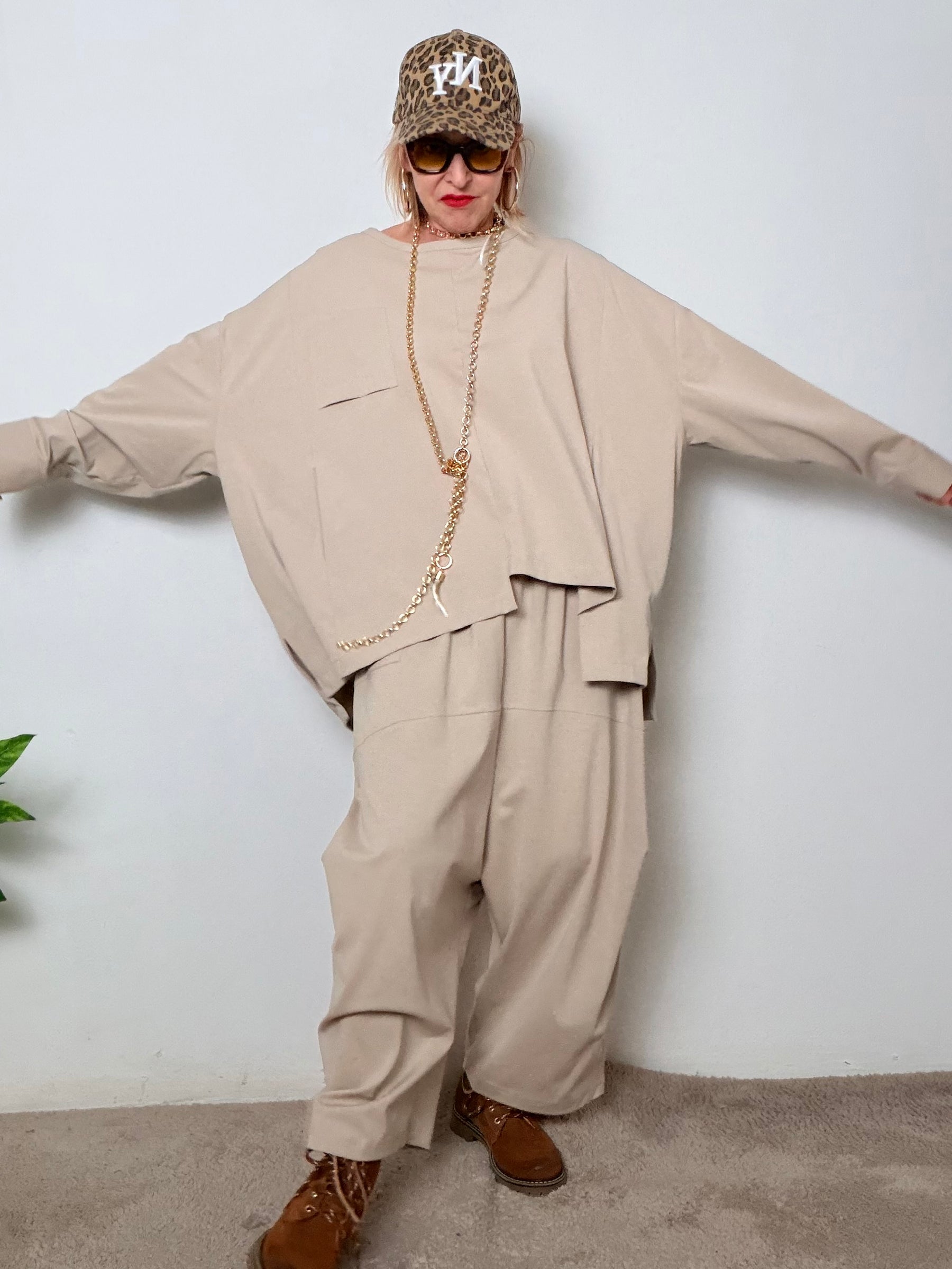 Maglia Over Punto Milano Asimmetrica