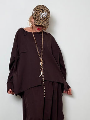 Maglia Over Punto Milano Asimmetrica