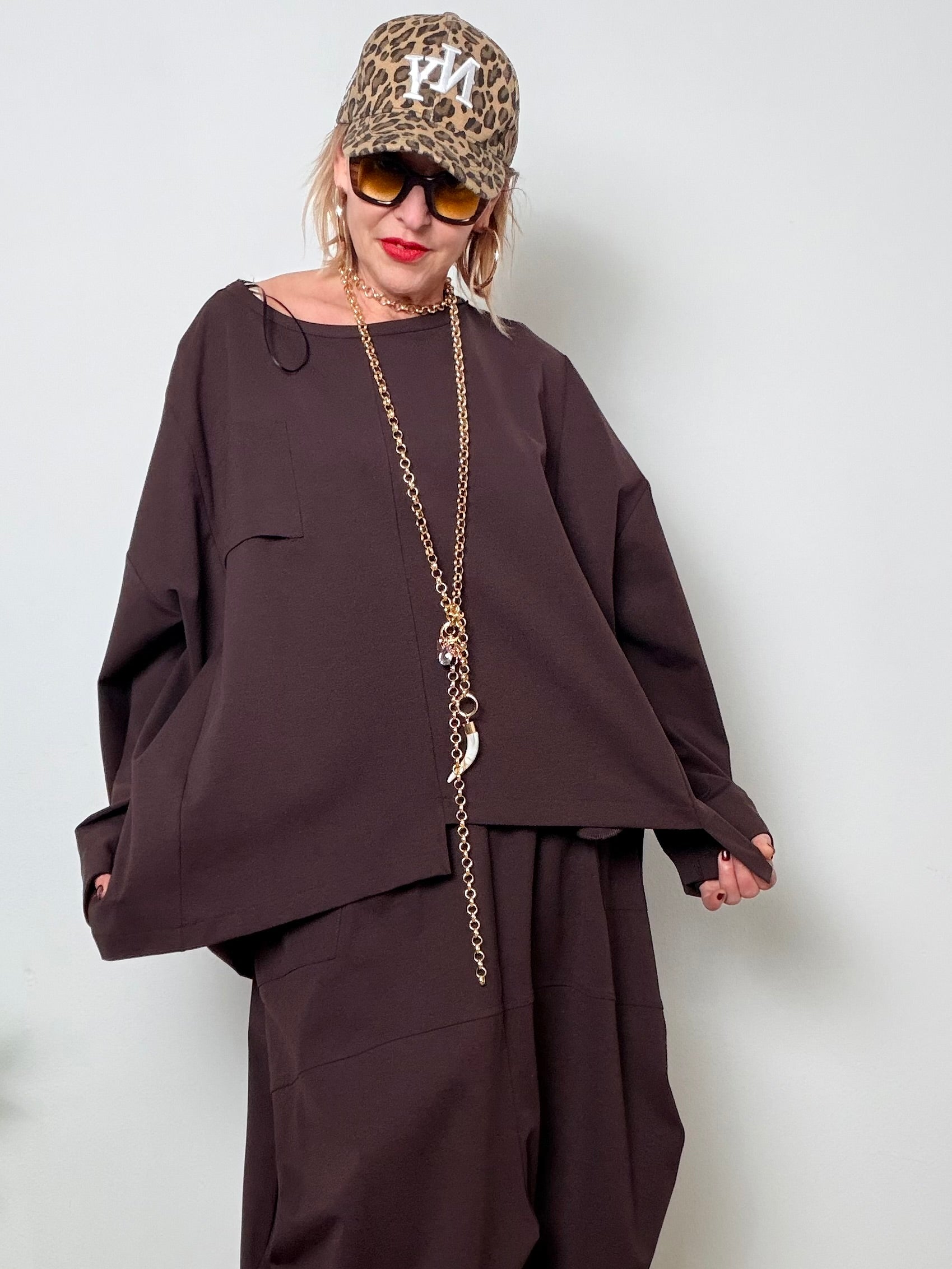 Maglia Over Punto Milano Asimmetrica