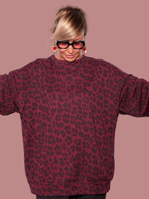 Felpa Leopardata Oversize