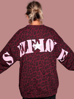 Felpa Leopardata Oversize