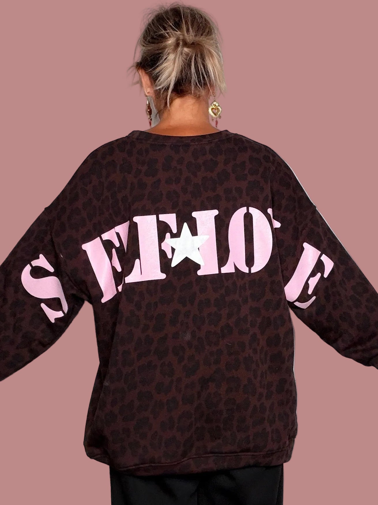 Felpa Leopardata Oversize