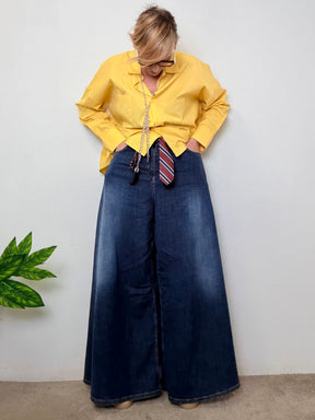 Jeans Over Fit con Cravatta Cintura