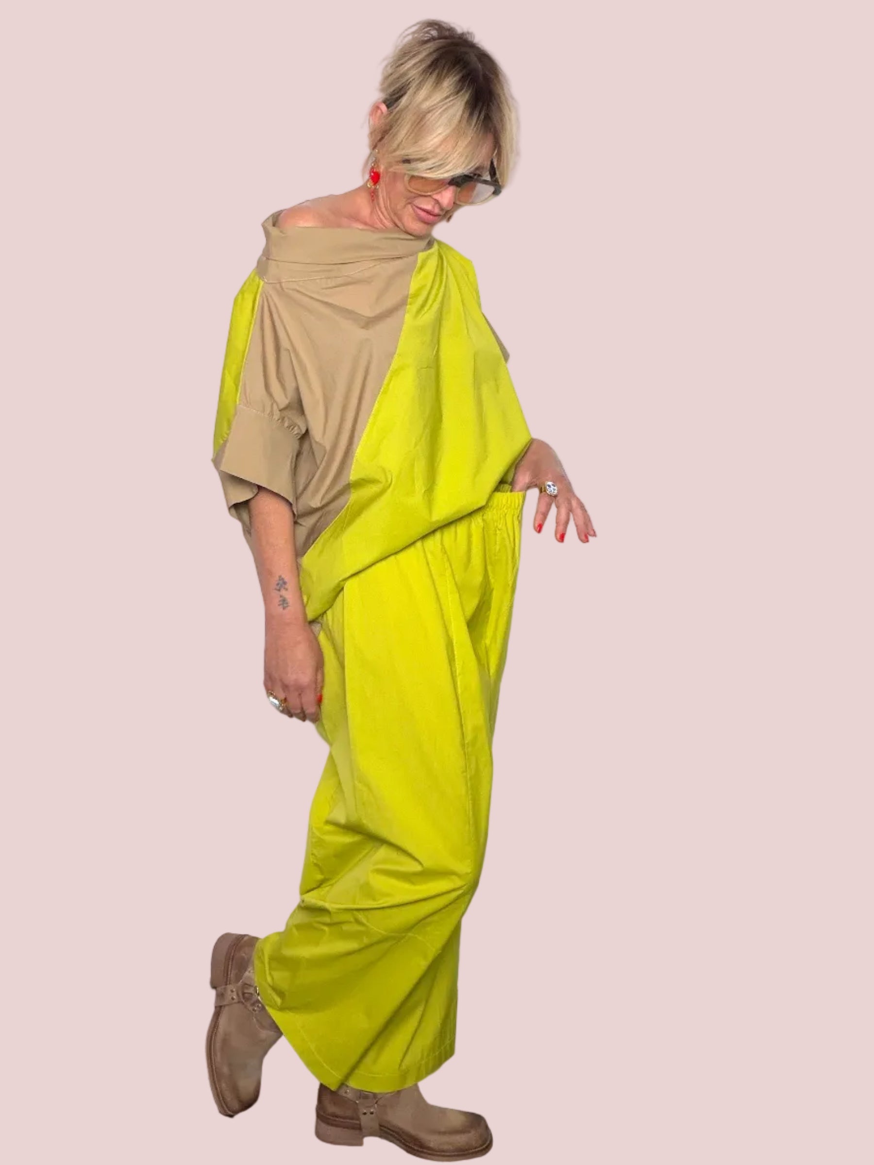 Pantalone Ovetto in Tessuto Paracadute