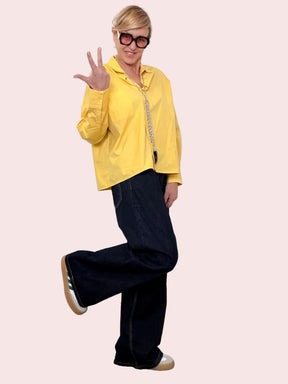 Jeans Over con Cintura in Cuoio