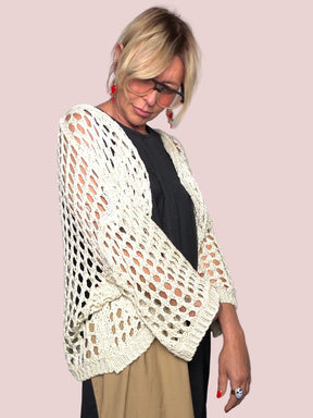 Cardigan in rete over